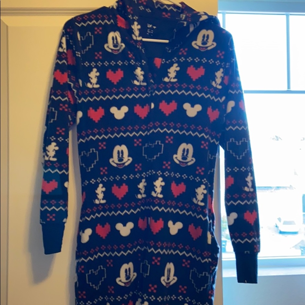 Disney zip up onesie pajamas